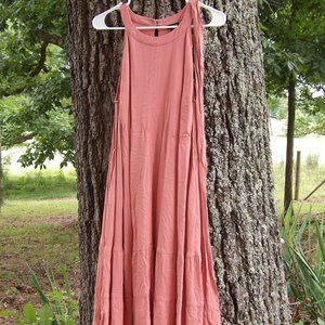 Torrid Desert Rose/Coral Tiered Sundress Sz 1
